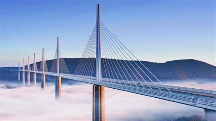How high is the Millau bridge?