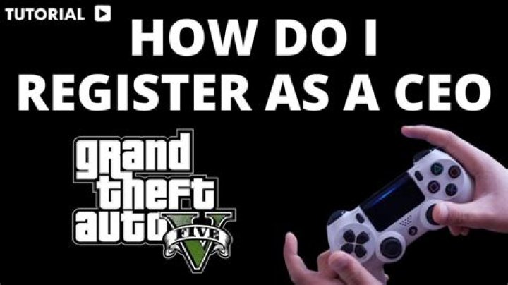 How to register as a ceo in gta 5 ps4