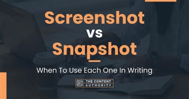 What is difference between screenshot and snapshot?