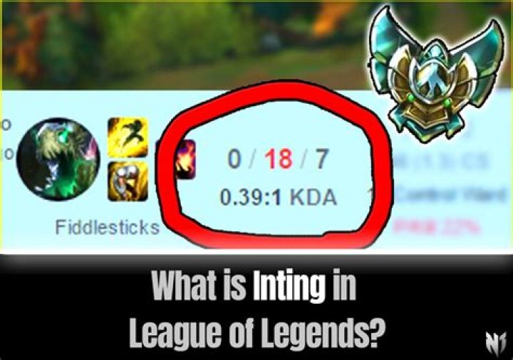 What is inting league of legends